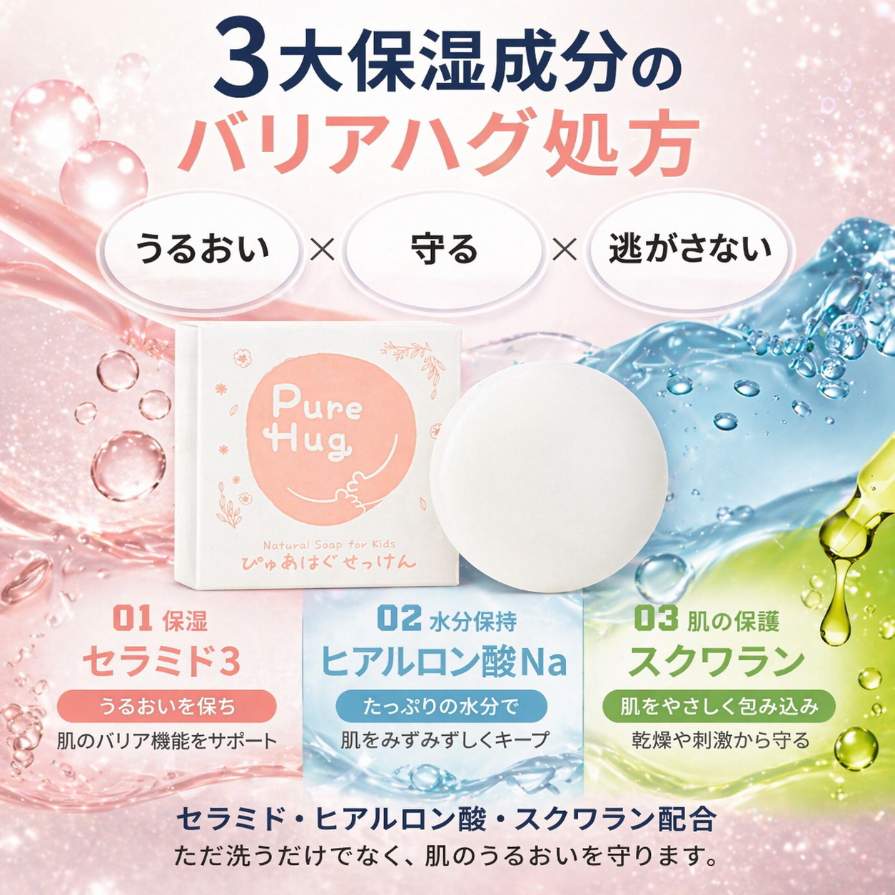 3大保湿成分のバリアハグ